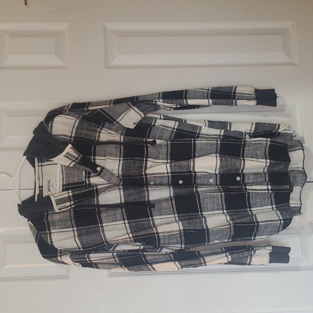 American eagle oversized hoodie flannel